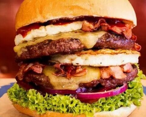 hamburger als junkfood voor potentie